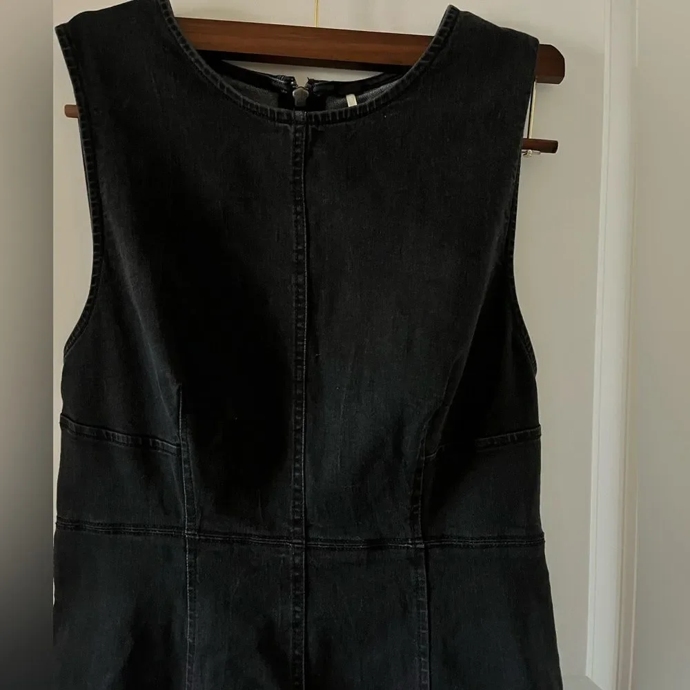 Free People Alex Denim Mini Dress Black Size 4